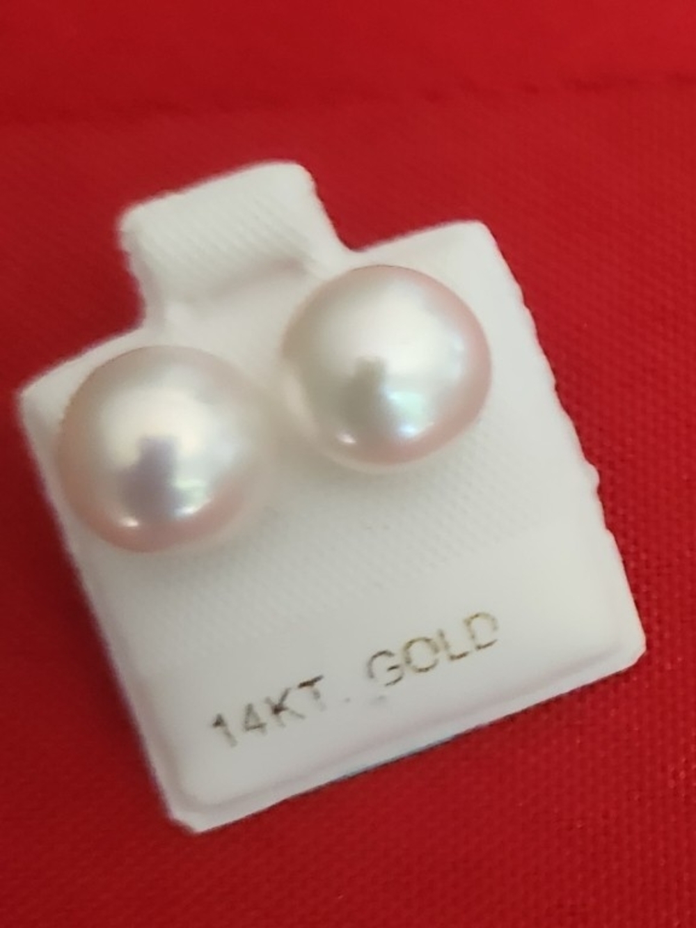 14k Gold Cultured Pearl Stud Earrings